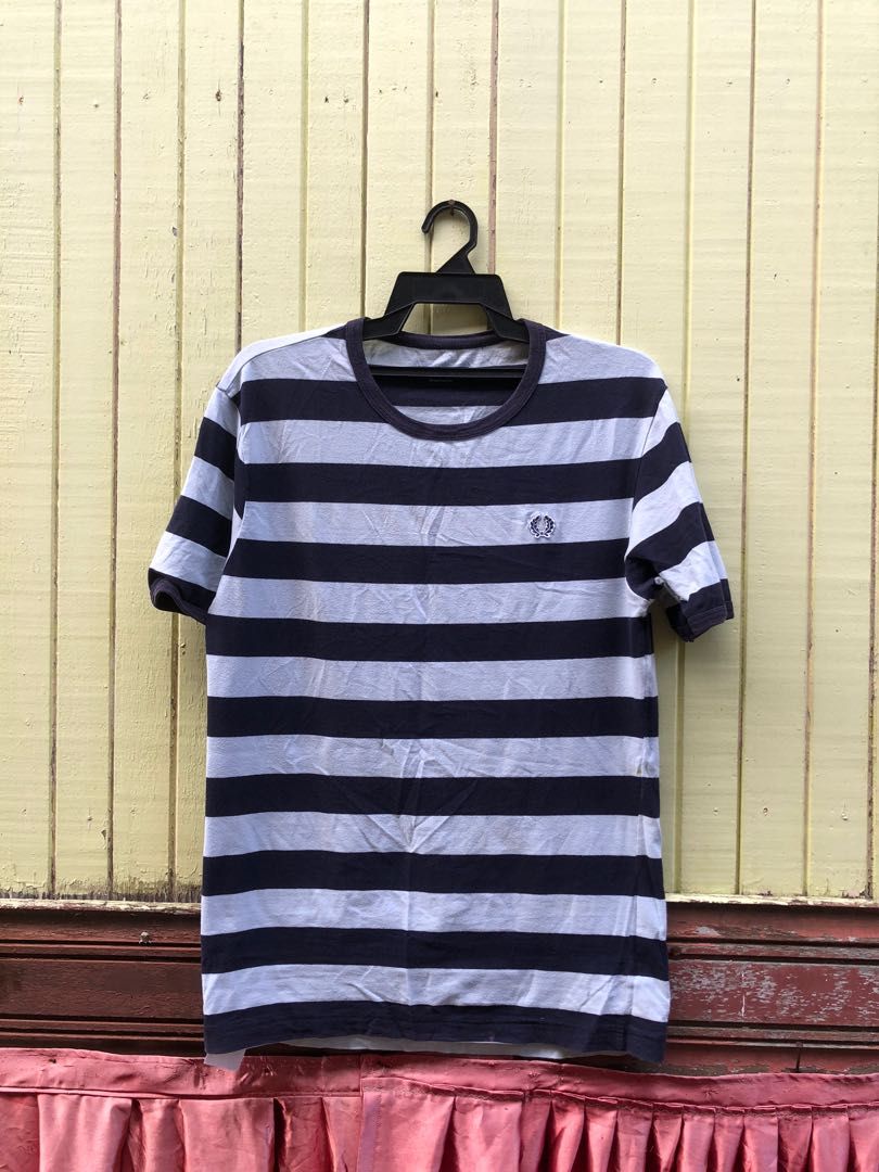 Fred perry stripe tshirt Men s Fashion Tops Sets Tshirts