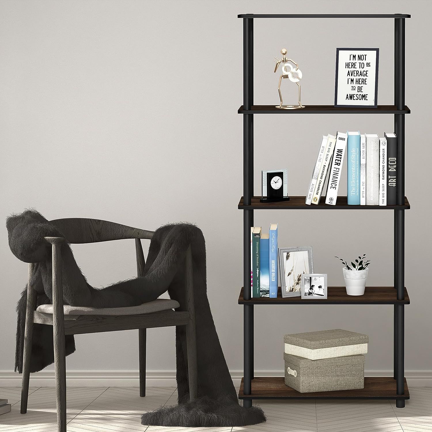 Furinno TurnNTube 5Tier Multipurpose Shelf/Display Rack/Storage