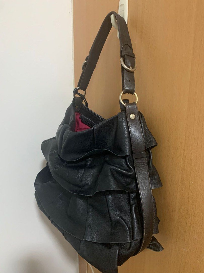 Furla Black Color Leather Bag