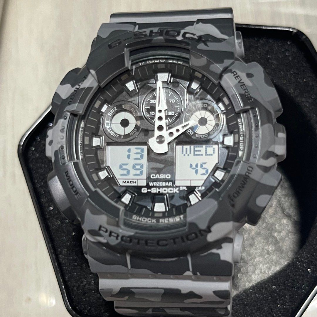 G Shock Ga 100cf grey camouflage