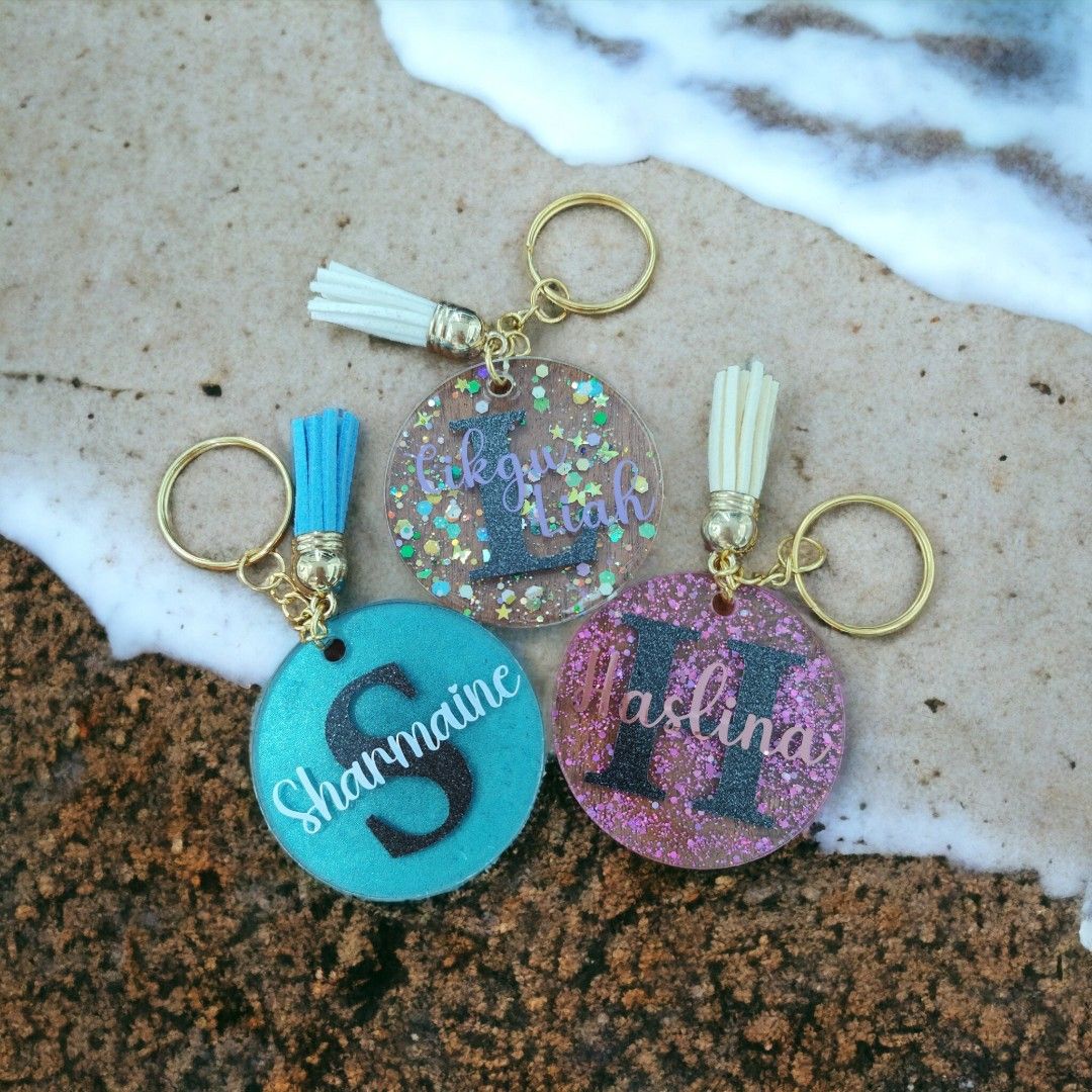 Glitter keychain top