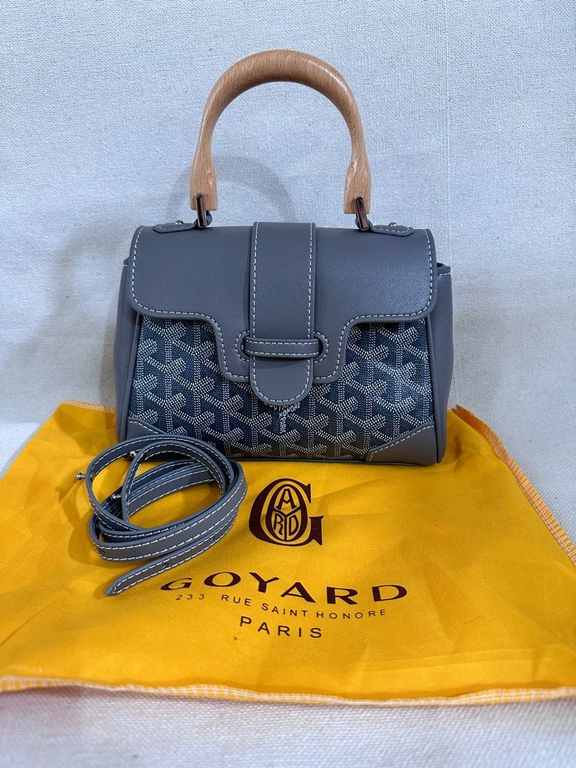 Goyard Grey mini Saigon Bag, 名牌, 手袋及銀包- Carousell