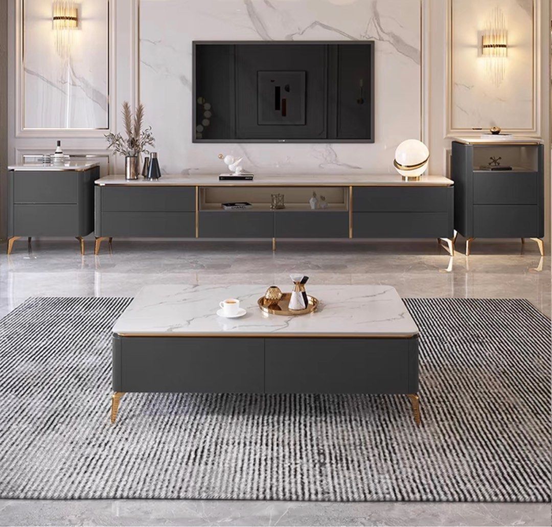 GROVETOWN Modern Coffee Table / Tv console, Furniture & Home Living