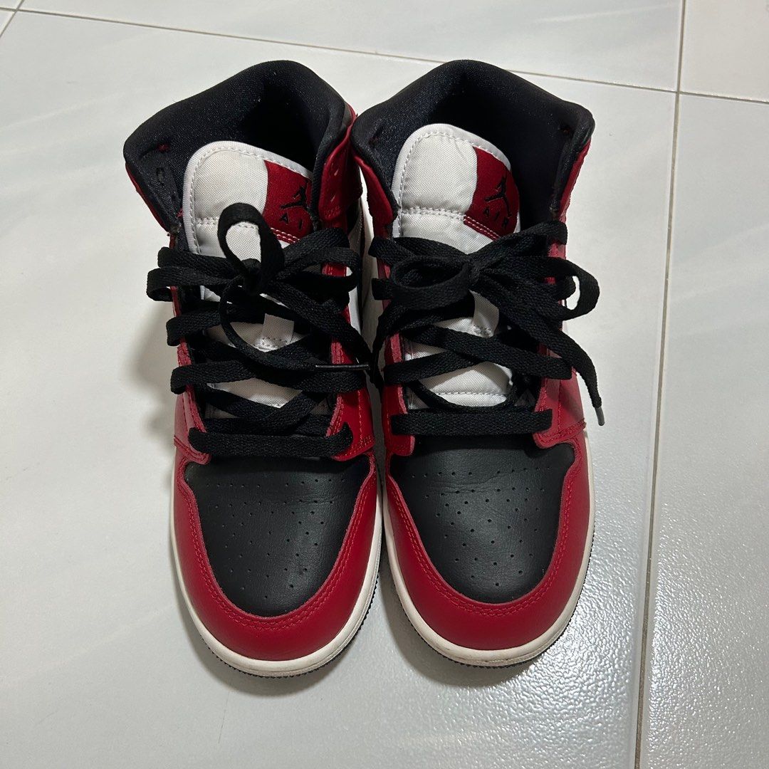 GS5Y Nike Air Jordan Mid 1 Chicago Black Toe Women s Fashion Footwear Sneakers on Carousell