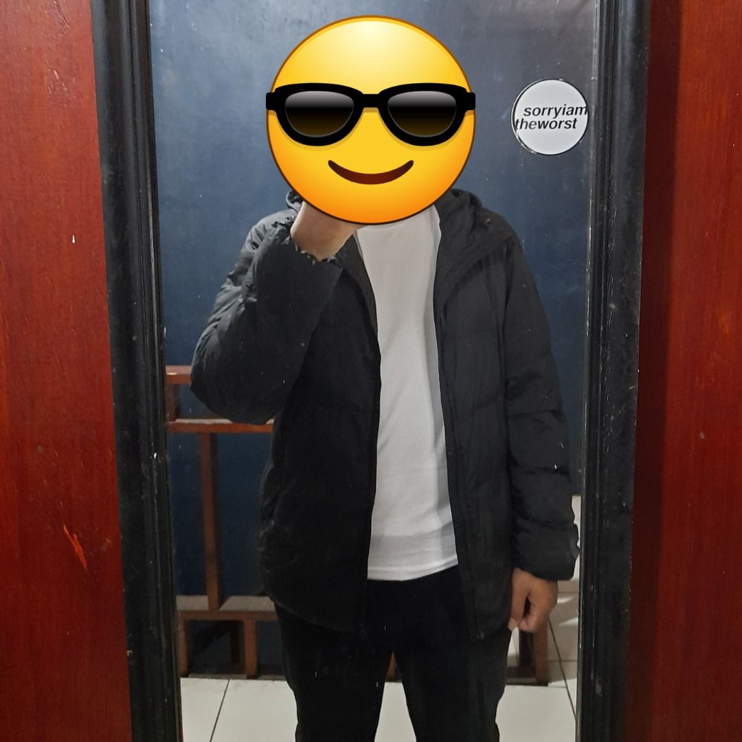 GU Uniqlo Heat Padded Jacket Black Jaket Puffer Padded Bulang Bulu Angsa on Carousell