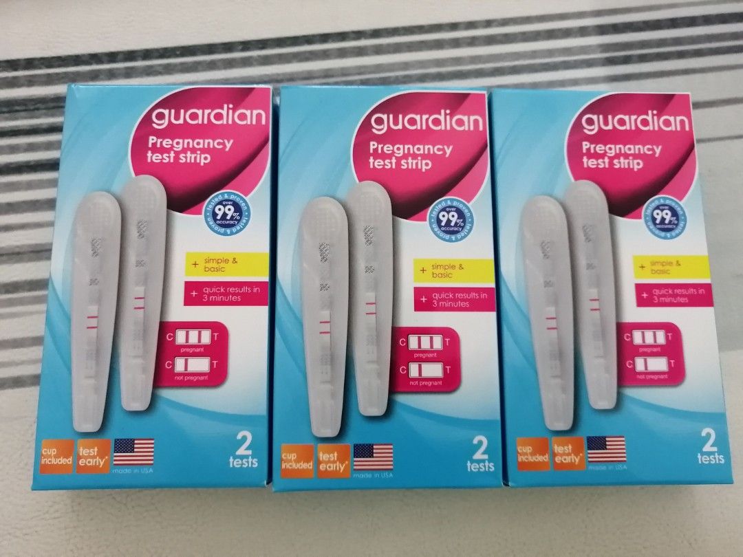 GUARDIAN pregnancy test strip 2 tests per box, Health & Nutrition