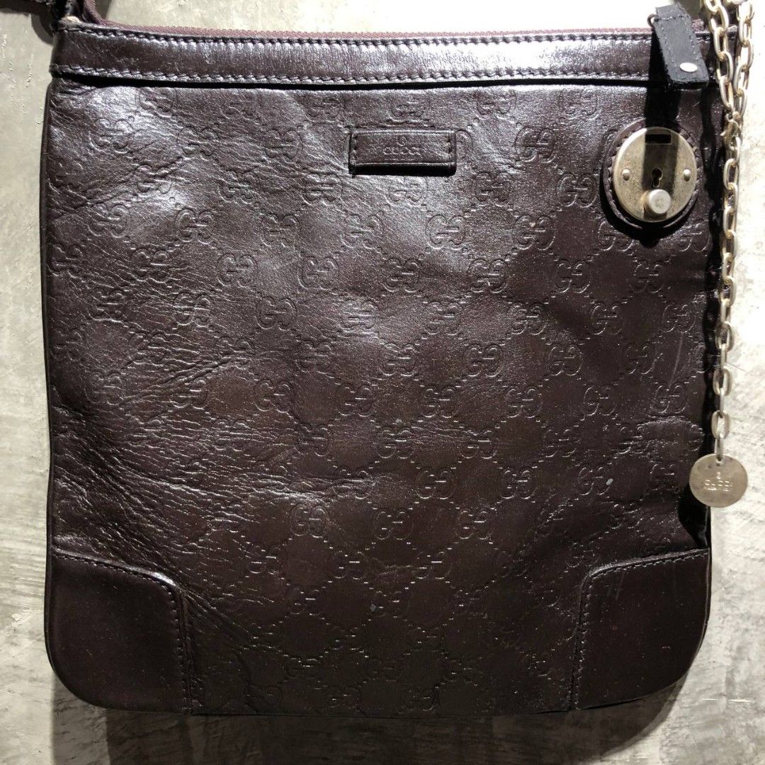 Gucci GG monogram Leather bag Luxury Bags Wallets on Carousell
