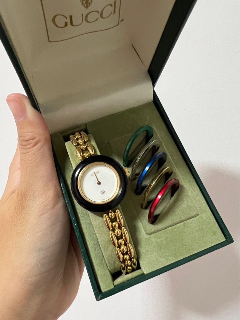 Gucci Gold Bezel Watch Luxury Watches on Carousell