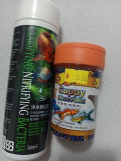 Guppy food & aquarium cleaner