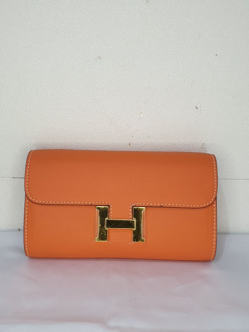 Hermes Constance Long To Go Wallet Bag Black Epsom Palladium Hardware