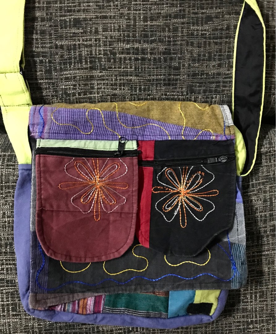 Hippie Hobo Crossbody Messenger Bag, Women's Fashion, Bags & Wallets