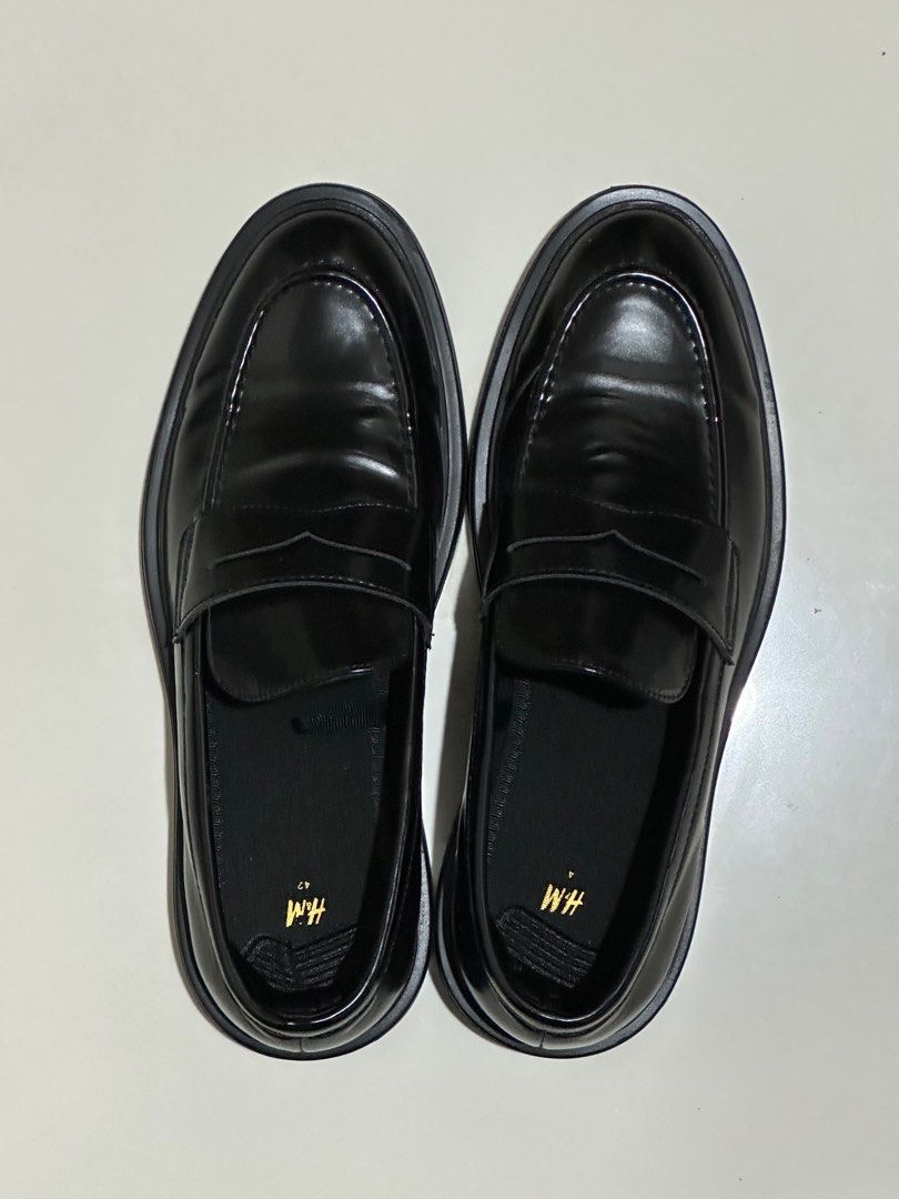 H M Black Loafers for Men