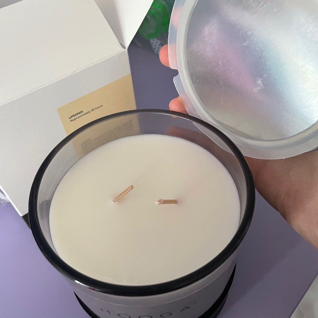 hooga citrus scented candle (370g), kenya yuzu, black series, Furniture