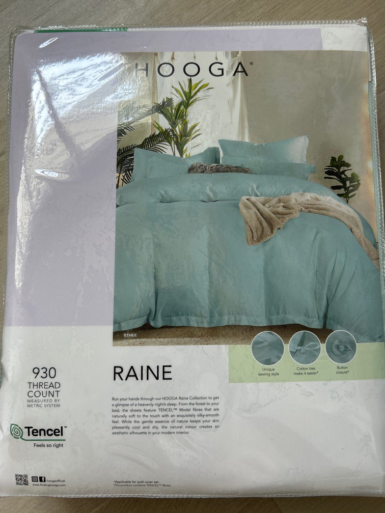 Hooga Tencel King quilt cover, Furniture & Home Living, Bedding