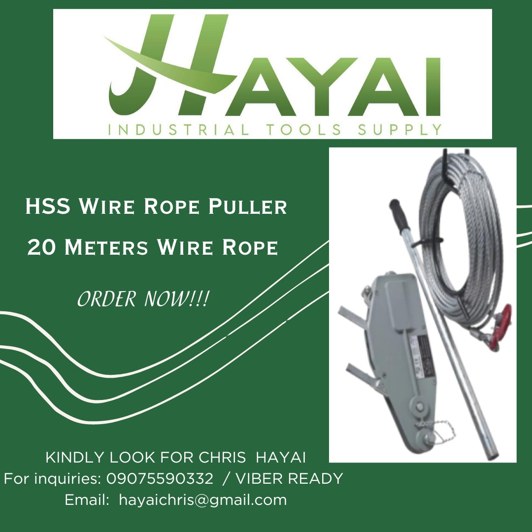 HSS Wire Rope Puller 20 Meters Wire Rope, Commercial & Industrial