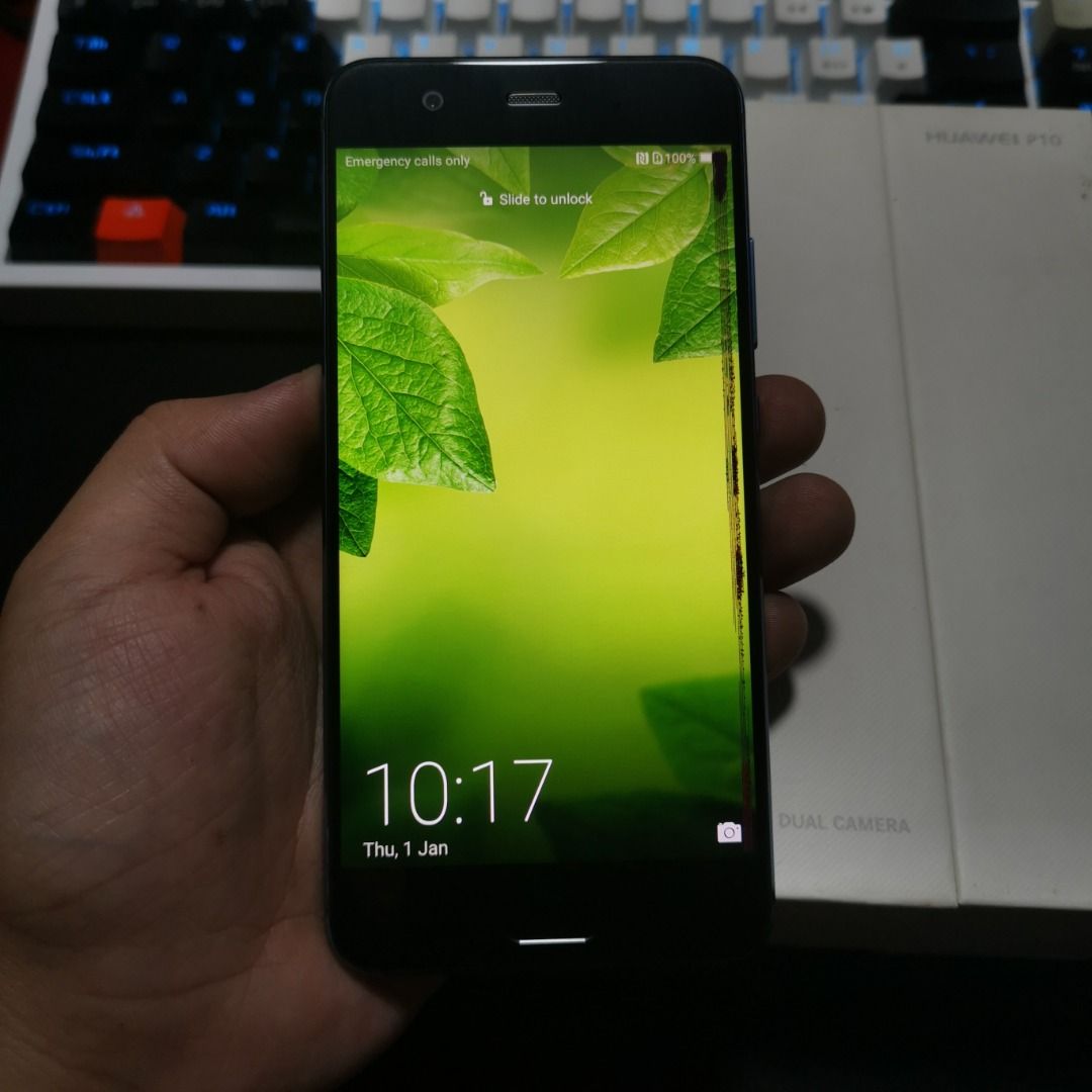 HUAWEI P10 VTR-L29 | Item Code: 18636 (Category: Huawei) located in Caloocan City. Submitted by christian.montalban (Listing ID 1246708186, Image 1). Description: HUAWEI P10 VTR-L29 | Item Code: 18636 Price: P3,099.00 Color: Dazzling Blue 64GB ROM | 4GB RAM 5.1" IPS LCD Display 3,200 mAh Li-ion Non-Removable Battery OS: Android 8.0.0 | EMUI 8.0.0 Issue: Line on LCD Package: Unit, Manual, and Box Only .