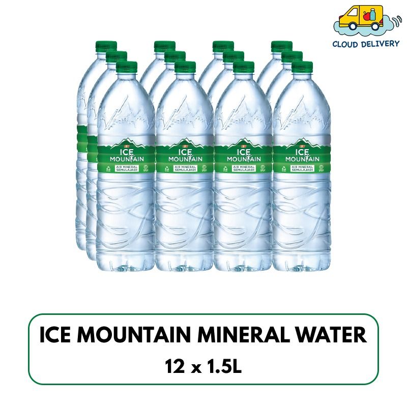 Ice Mountain Mineral Water (12 x 1.5L), Food & Drinks, Beverages on