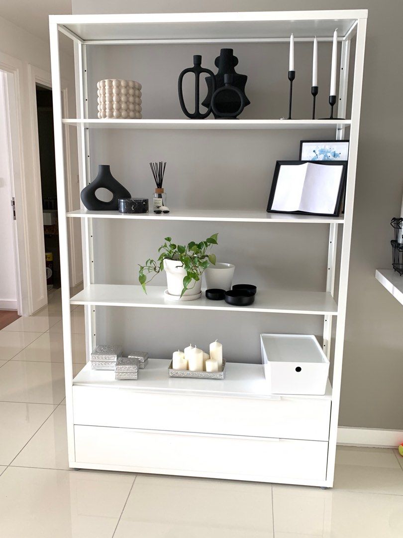 Ikea fjalkinge shelving unit with drawers, Furniture & Home Living