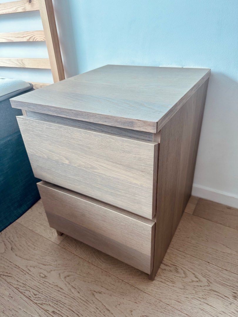 IKEA MALM Nightstand Bedside Table, Furniture & Home Living, Furniture