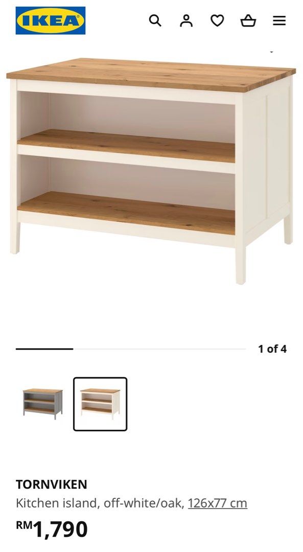 Ikea Tornviken Kitchen Island, Furniture & Home Living, Furniture