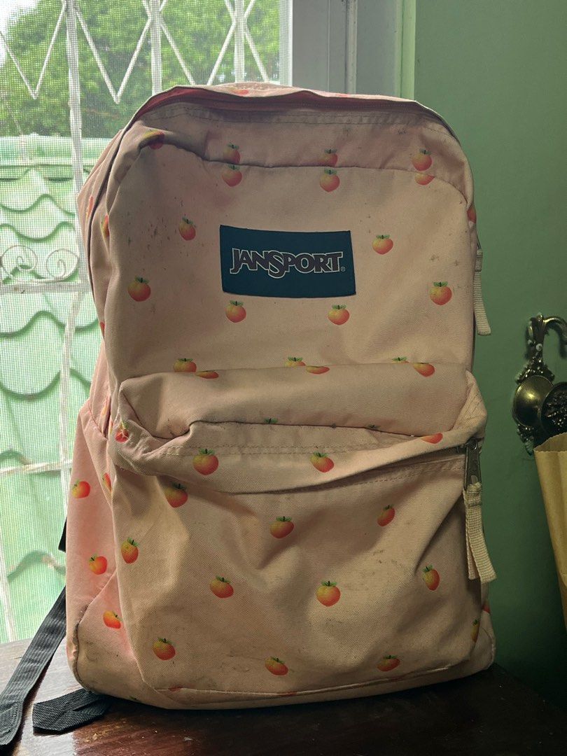 JANSPORT Peach Backpack Women s Fashion Bags Wallets Backpacks on Carousell