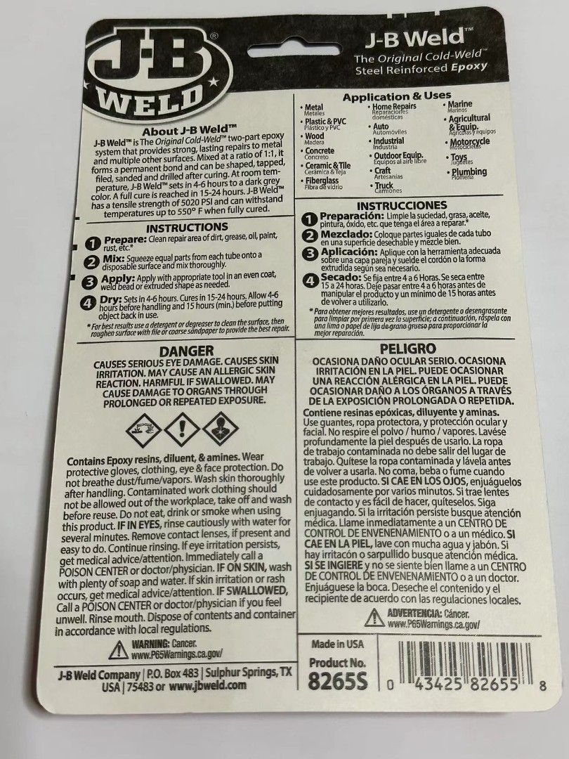 JB weld epoxy repair glue 17 plastic bonder repair glue epoxy 18