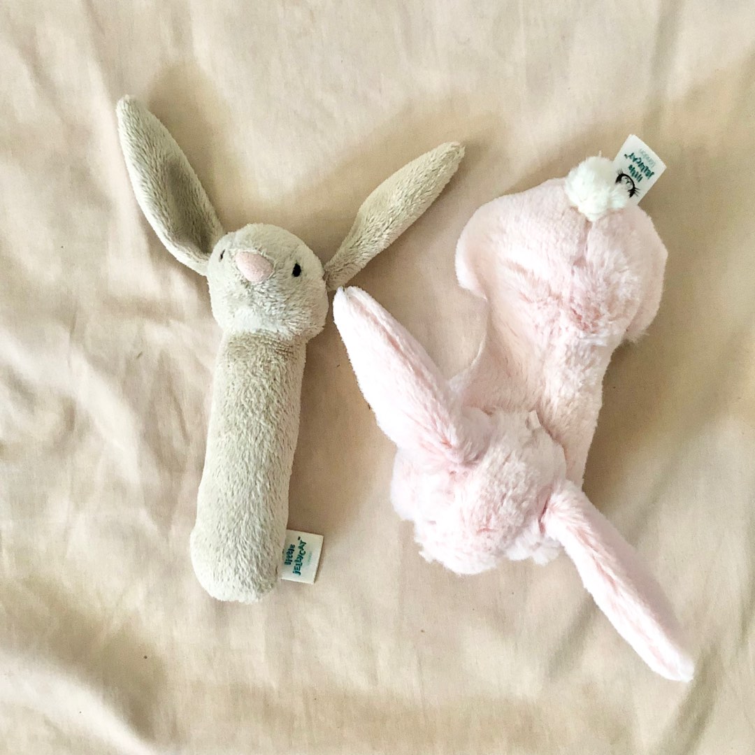 Jellycat (jelly kitten) baby rattle toy, Babies & Kids, Infant Playtime