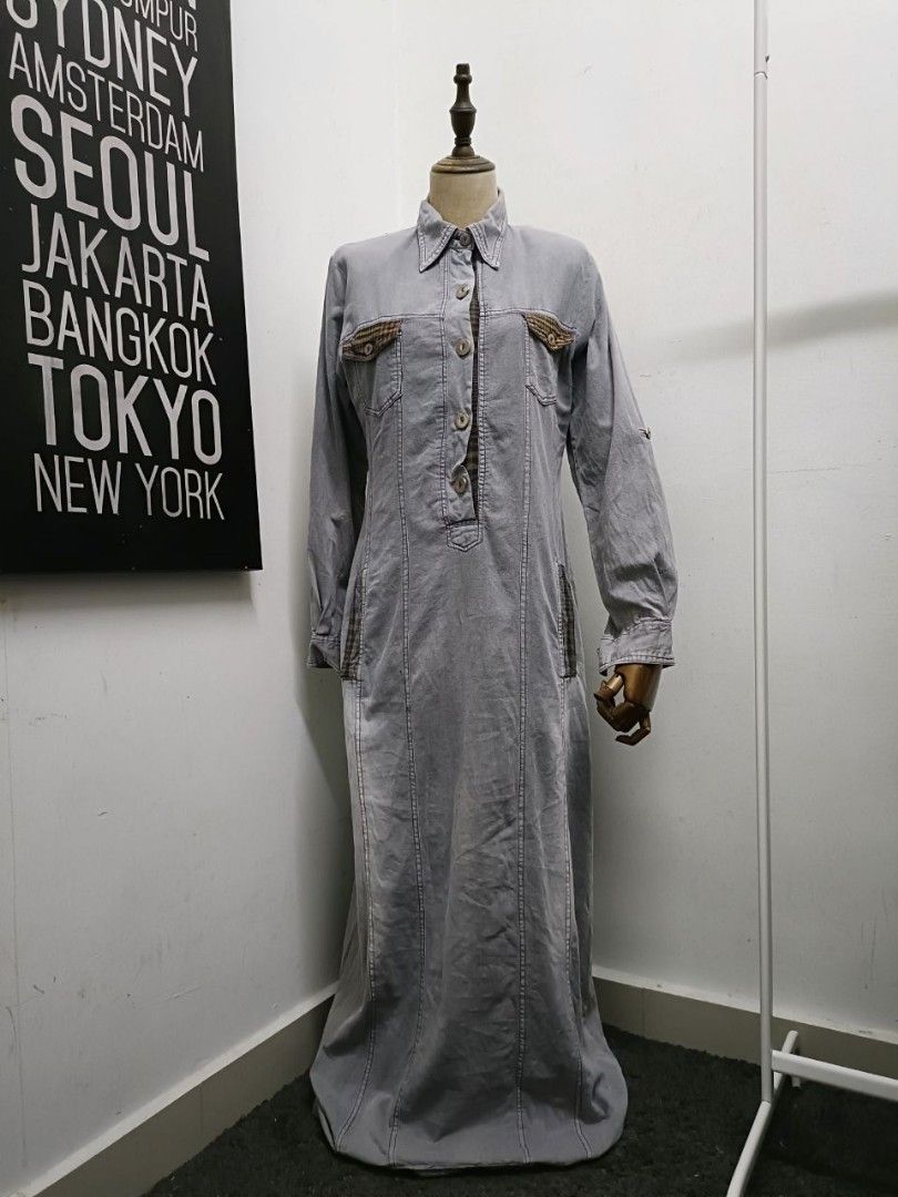 Jubah denim Women s Fashion Dresses Sets Evening Dresses