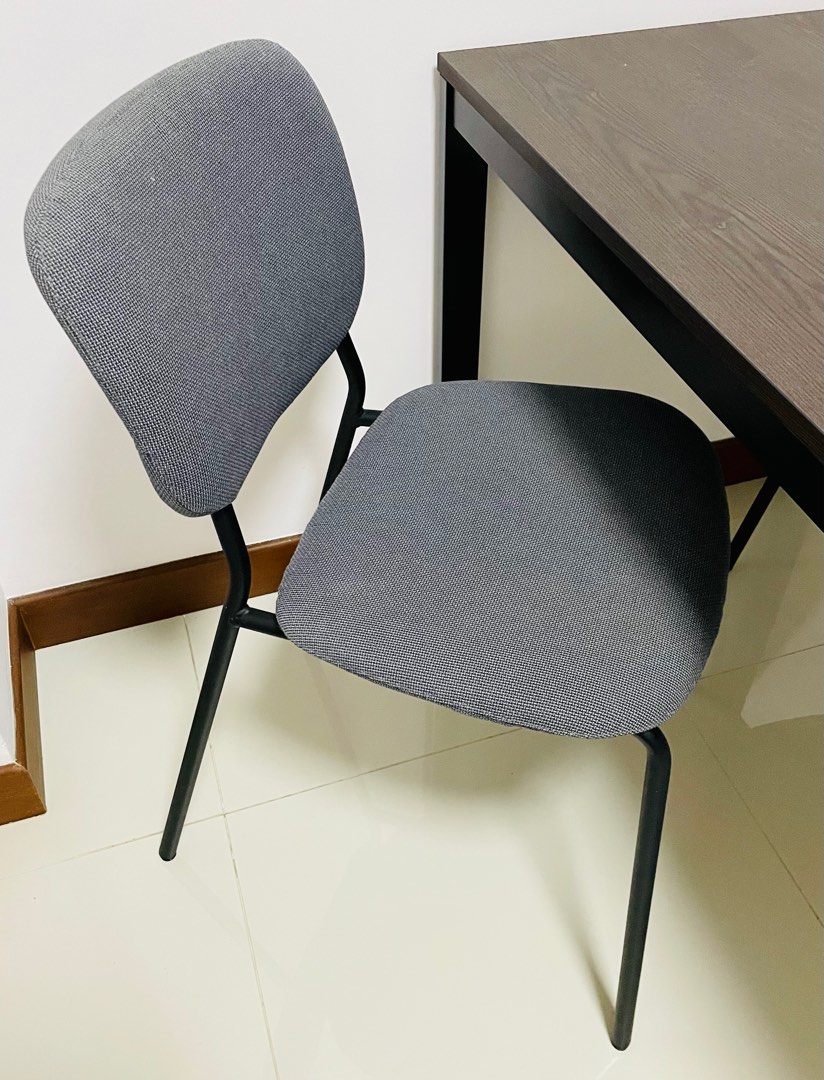 KARLJAN Chair, dark grey/Kabusa dark grey, Furniture & Home Living ...