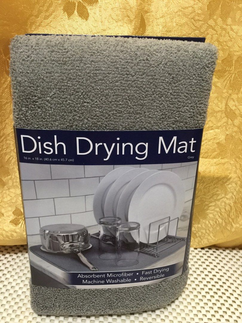 Kitchen Basic Dish Drying Mat 16 inches x 18 inches sold per piece Furniture Home Living Kitchenware Tableware Table Linen Textiles on Carousell