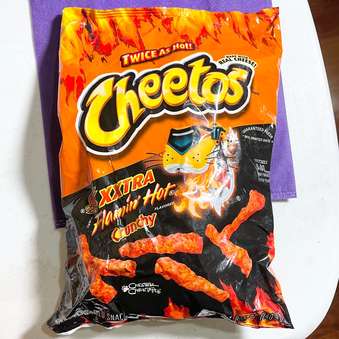 Large Cheetos Xxtra Flamin Flaming Hot Crunchy Chips Food And Drinks Packaged And Instant Food On 