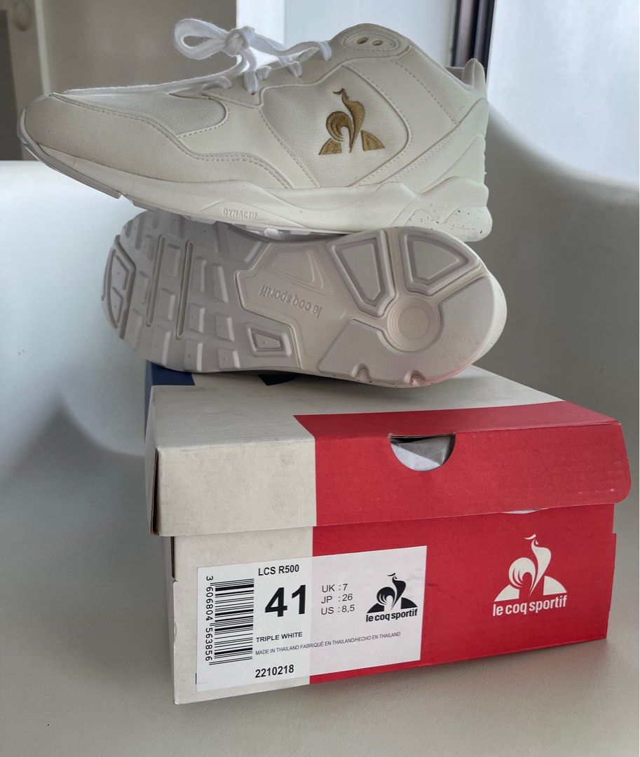 Le Coq Sportif Men s LCS R500 Triple White Sneakers Men s Fashion