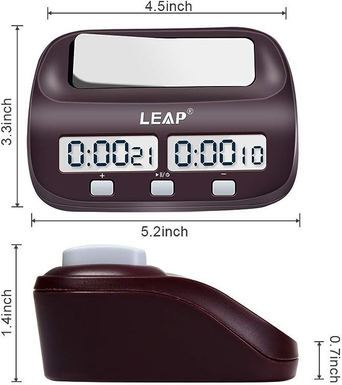 PQ9923 LEAP Chess Clock Digital Chess Timer Professional Chess Clock Timer With Time Bonus And Delay Features