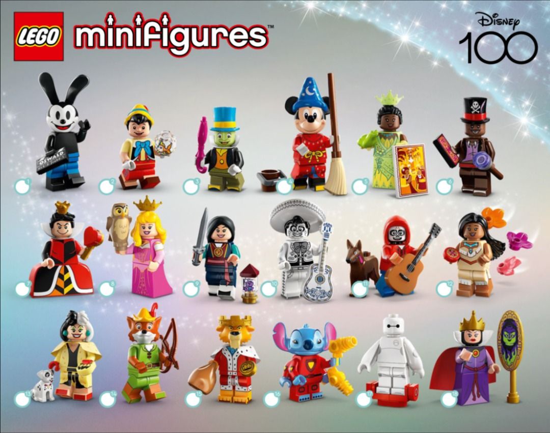 Lego 71038 Collectible Minifigure Disney 100 Series Complete Set