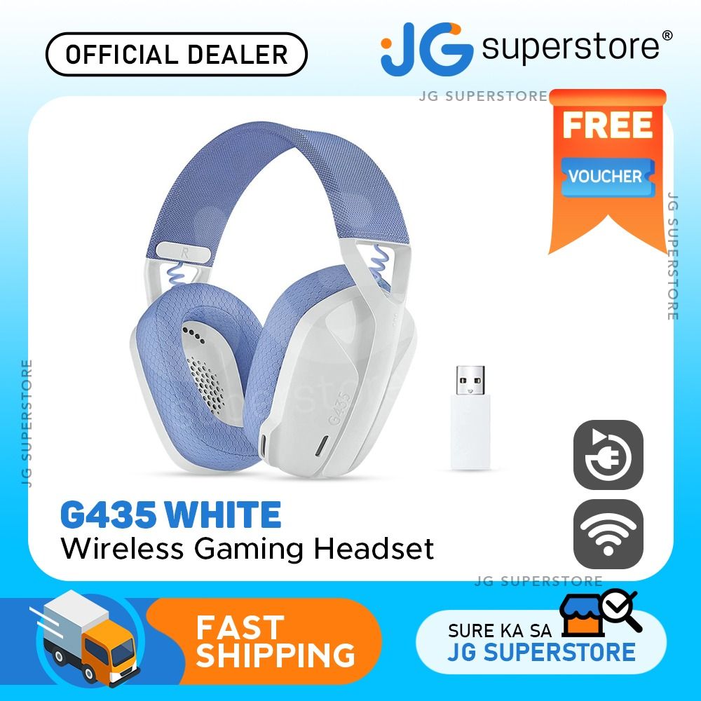 Logitech G435 Lightspeed Wireless Bluetooth Gaming Headset 18 Hours Playtime (Black, Raspberry, White) | JG Superstore (Category: Other Photography Accessories) located in San Juan City. Submitted by jg.superstore (Listing ID 1246596273, Image 3). Description: █ JG Superstore █ 【Trusted Seller Since 2011】 【We Accept Any Special Order】 【Dedicated Customer Service】 【📍 】3/F Annapolis Tower, 43 Annapolis St. Greenhills San Juan - Front of Unionbank 