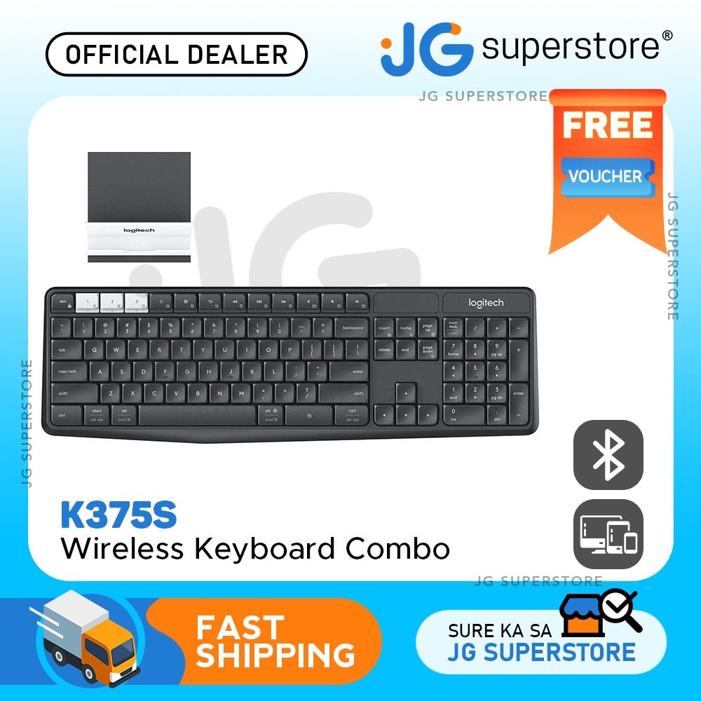 Logitech K375s Multi-Device Bluetooth Wireless Keyboard and Universal Phone, Tablet Stand Combo | JG Superstore (Category: Other Photography Accessories) located in San Juan City. Submitted by jg.superstore (Listing ID 1246568688, Image 1). Description: █ JG Superstore █ 【Trusted Seller Since 2011】 【We Accept Any Special Order】 【Dedicated Customer Service】 【📍 】3/F Annapolis Tower, 43 Annapolis St. Greenhills San Juan - Front of Unionbank (please