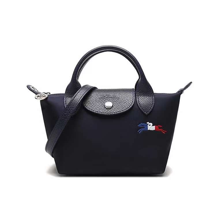 longchamp new mini size top handle sling bag limited navy blue