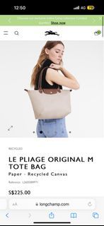 Le Pliage Original M Tote bag Navy - Recycled canvas (L2605089P68)