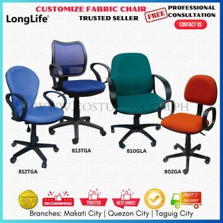 LONGLIFE CUSTOMIZE OFFICE FABRIC CHAIR! Office Furniture, Midback Chair, Stool Chair, Staff Chair, Computer Chair, Home Furniture, Seating Series