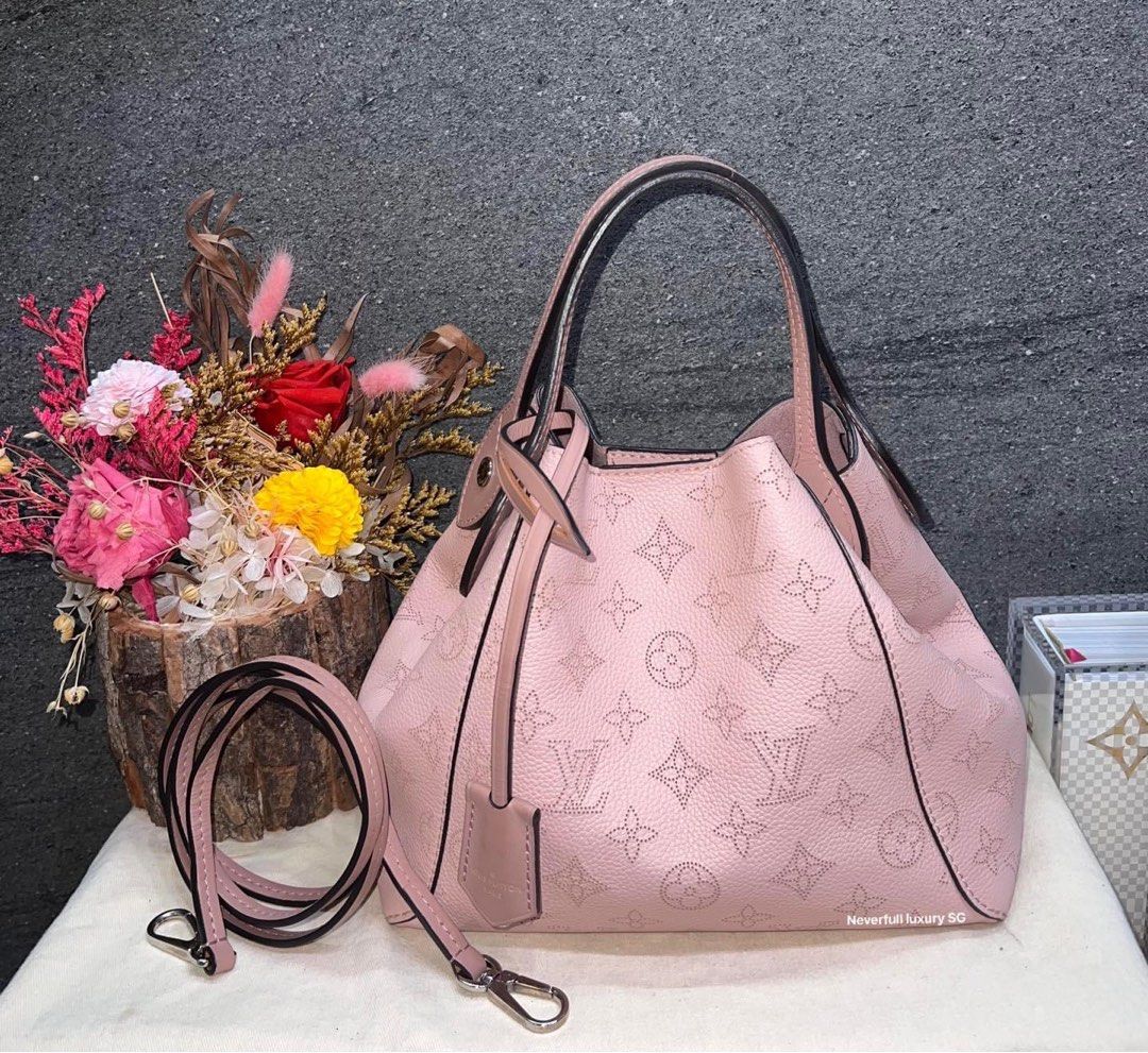 Louis Vuitton, Bags, Authentic Louis Vuitton Hina Pm Magnolia Small Tote Crossbody  Pink Perforated