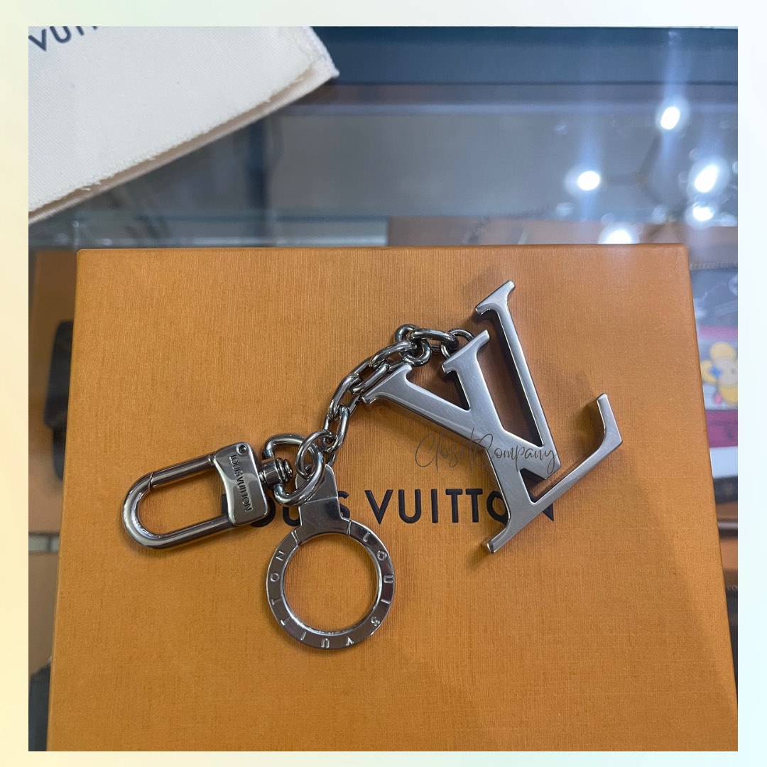 Louis Vuitton Palladium Plated LV Initiales Key Holder/Bag Charm