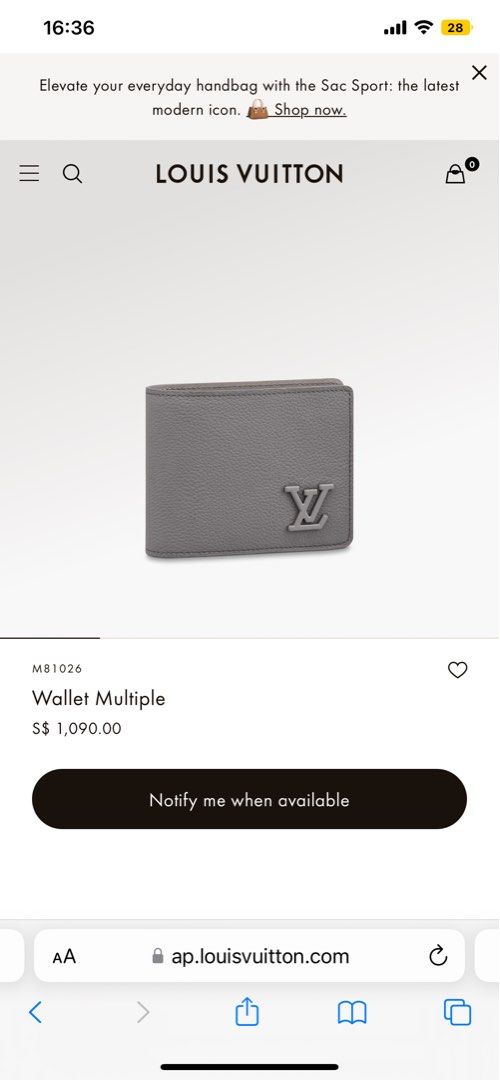 Louis Vuitton LV Multiple wallet new Orange Leather ref.228124 - Joli Closet