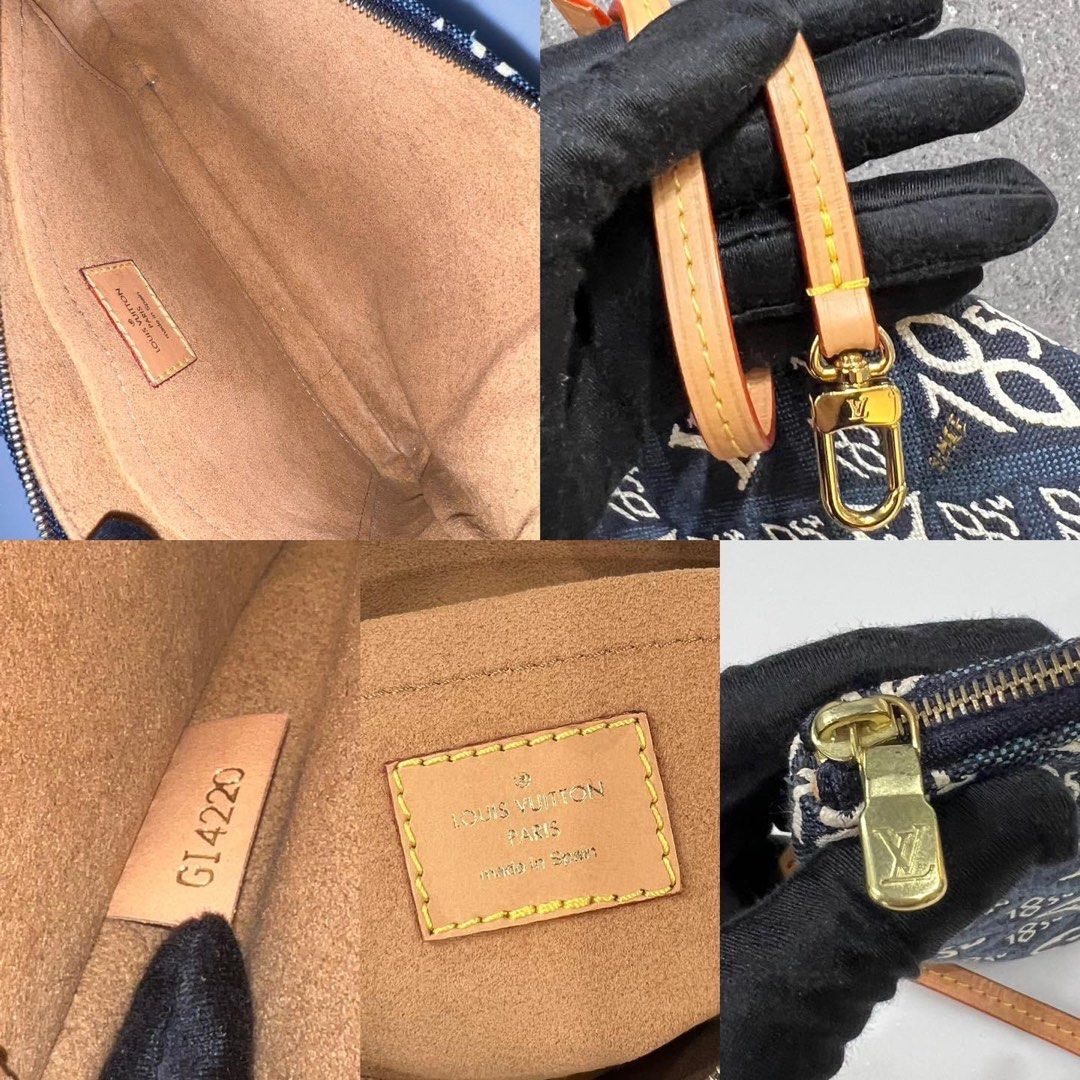 Louis Vuitton Neverfull pouch Orange Leather ref.868404 - Joli Closet