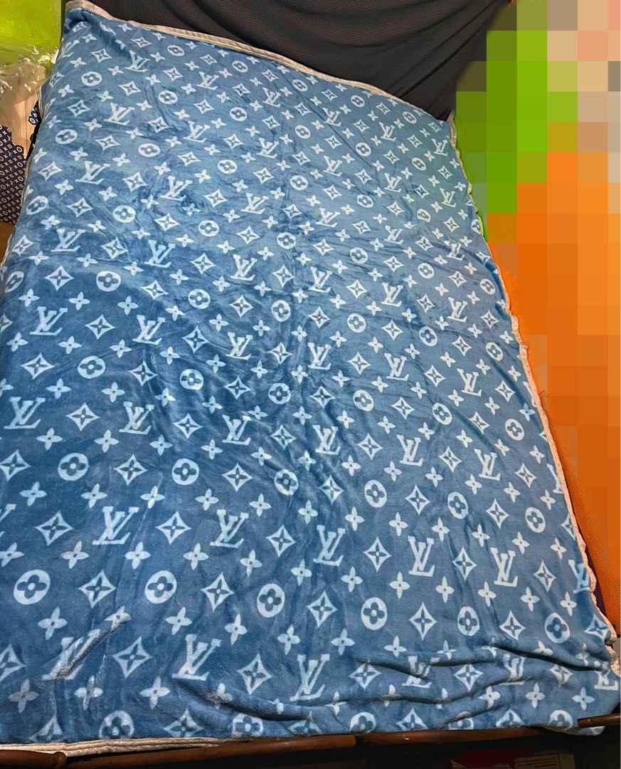 LV Blanket with Gift Box, Furniture & Home Living, Bedding & Towels on  Carousell