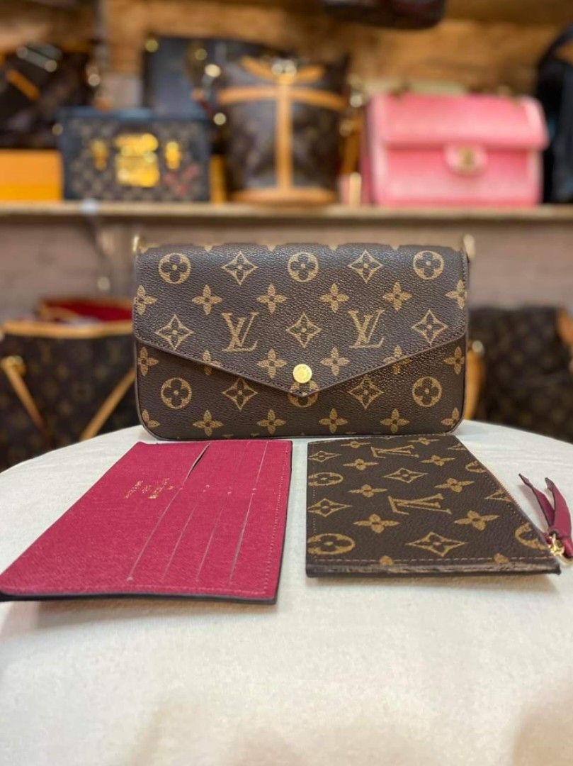 Louis Vuitton Monogram Canvas Felicie Chain Wallet M61276 : :  Bags, Wallets and Luggage