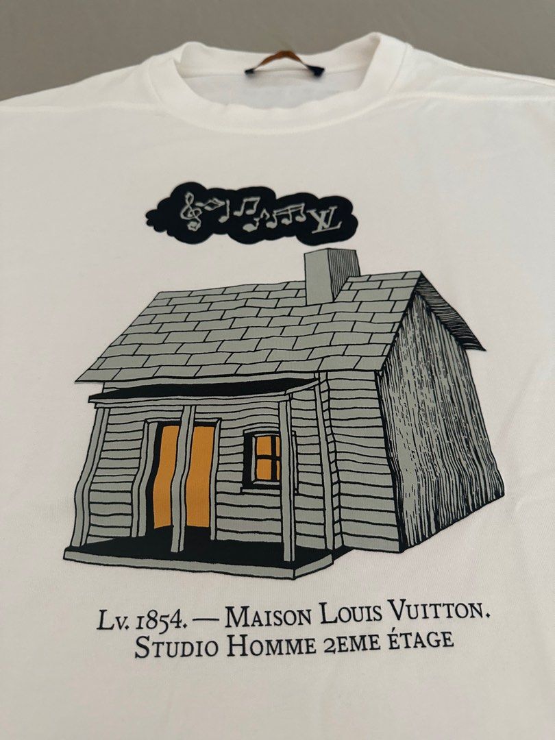 LV House Printed T-Shirt, 男裝, 上身及套裝, T-shirt、恤衫、有領衫