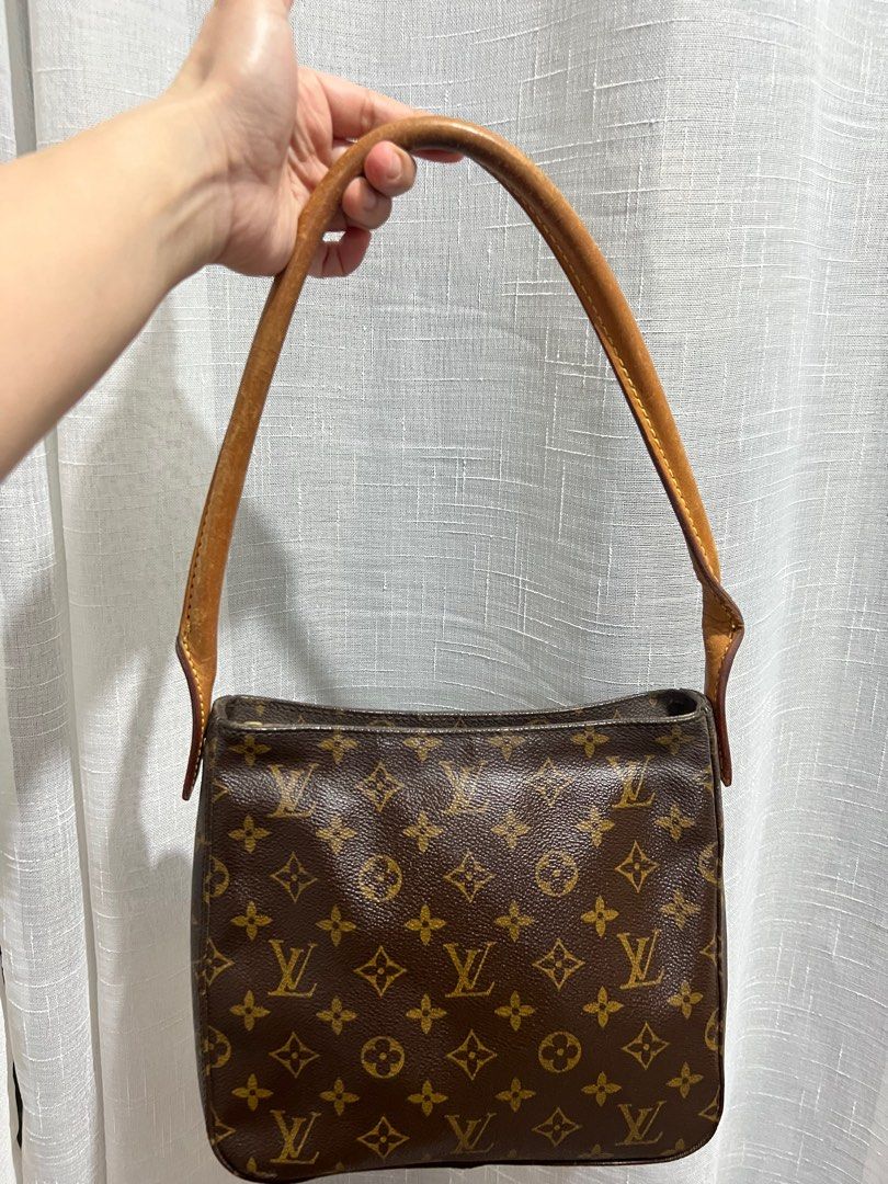 Auth Louis Vuitton Epi Mini Looping SPO Shoulder Bag Dark Brown