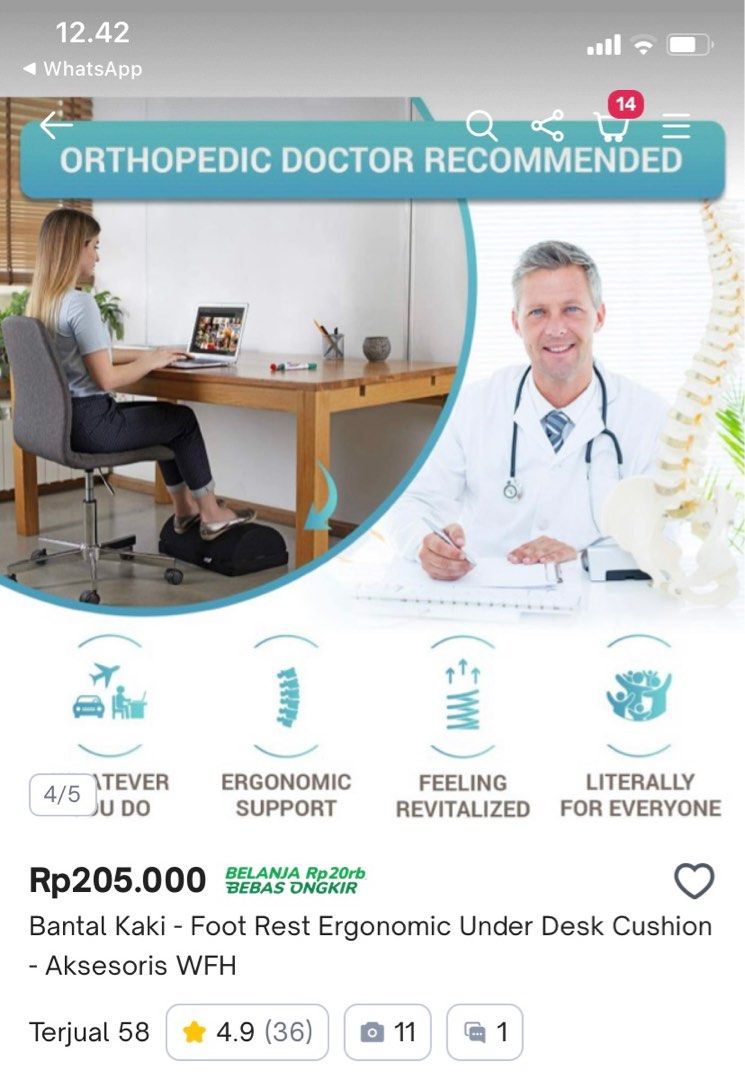 Meja kerja - electric adjustable desk (bisa naik turun), Perabotan