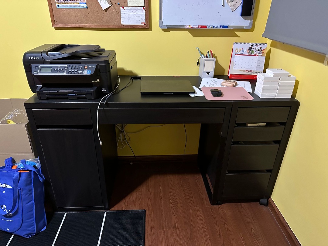 Micke Desk & Drawer, Furniture & Home Living, Furniture, Tables & Sets