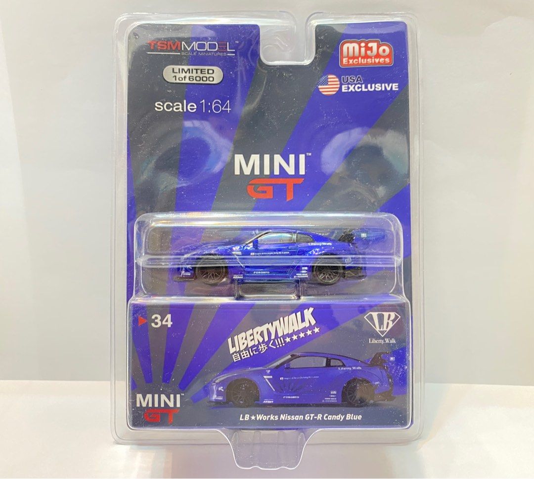 倉底尋回】Mini GT #34 LB Works Nissan GT - R Candy Blue (USA 